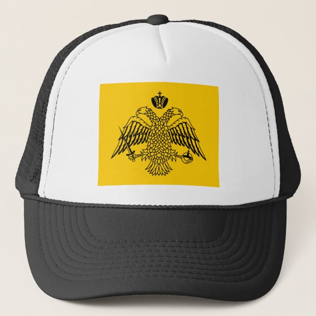 Byzantine Empire Flag T-Shirts Trucker Hat (Front)