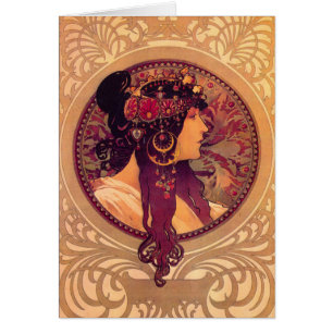 Byzantine Heads: Brunette Alfons Mucha
