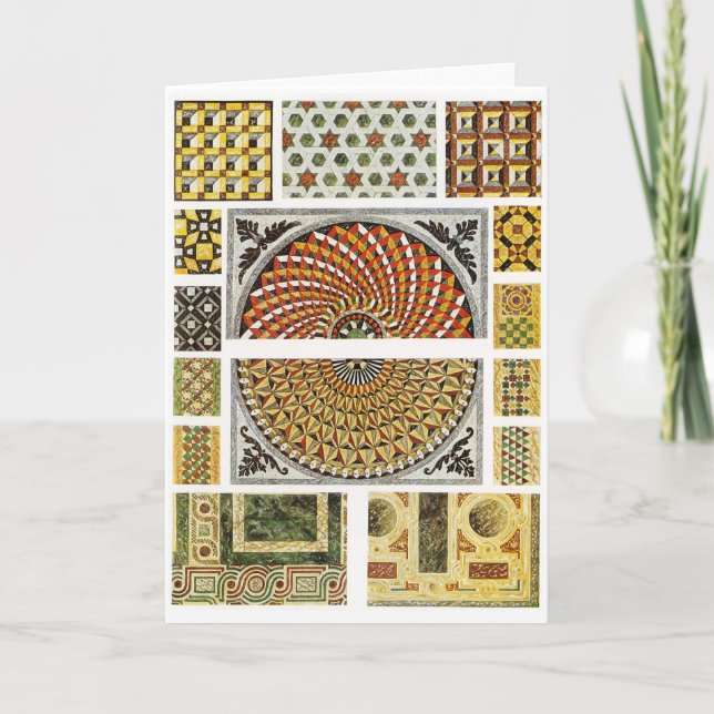 Byzantine Marble Floor Mosaic Card (Front)