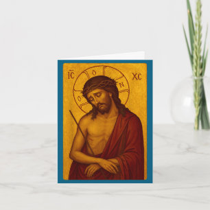 Byzantine orthodox icon of jesus christ the card