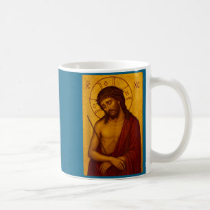 Byzantine orthodox icon of jesus christ the coffee mug