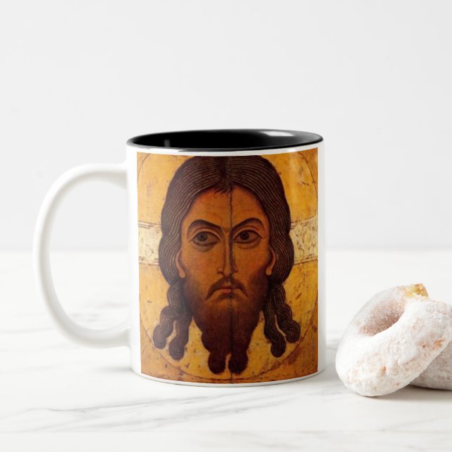 Byzantine Orthodox Jesus Prayer Coffee Mug (With Donut)