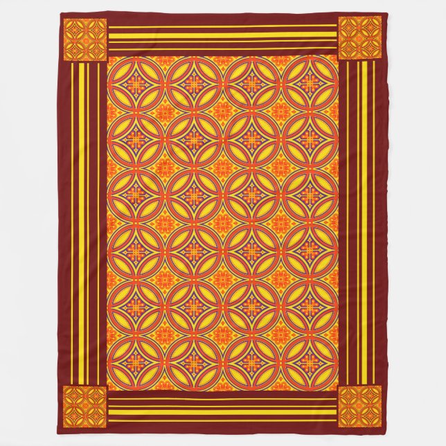 Byzantine Pattern Fleece Blanket (Front)