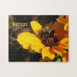 Bzzzy Bee on a Black Eyed Susan Jigsaw Puzzle