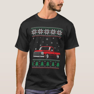 C10 Truck Ugly Christmas Slammed Lowrider Dropped T-Shirt