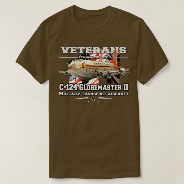 C124 Globemaster II heavylift cargo aircraft T-Shirt (Design Front)