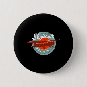 C172 Skyhawk Vintage Retro Airplane Flying Pilot G 6 Cm Round Badge