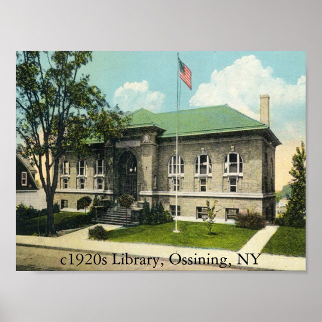 c1920s Library, Ossining, NY Poster (Front)