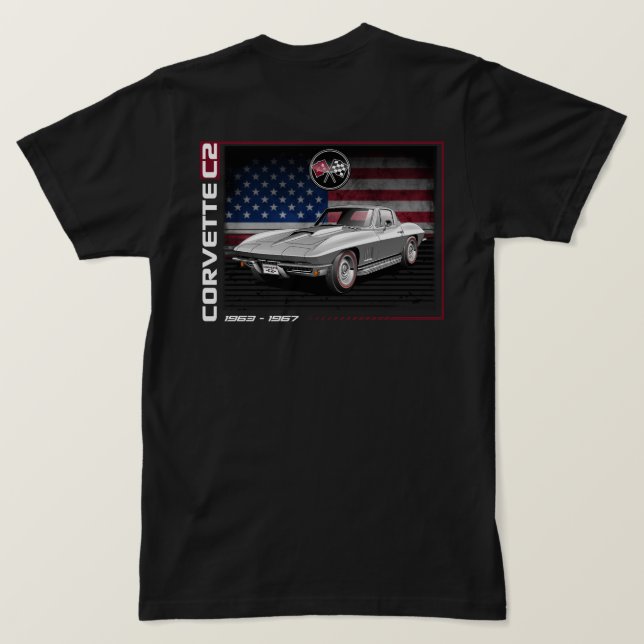 C2 Corvette - 2-Sided Men's T-Shirt (Design Back)