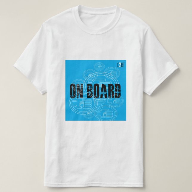 C2B: ON BOARD BLU1 Basic T-Shirt (Design Front)