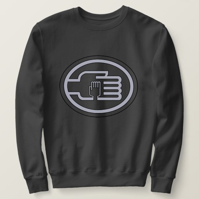 C2B: Sweatshirt dk-grey logo-outline (Design Front)