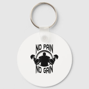 C386 No Pain No Gain Gym Workout Fitness Motivatio Key Ring