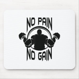 C386 No Pain No Gain Gym Workout Fitness Motivatio Mouse Pad