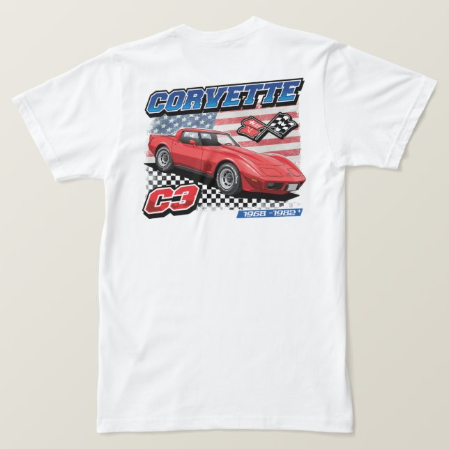 C3 Corvette - 2-Sided Men's T-Shirt (Design Back)