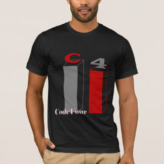C4 Boxes, CodeFour Numbers Red T-Shirt