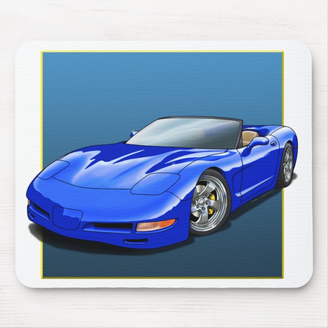 C5_Blue_conv_Vette.tif Mouse Pad (Front)