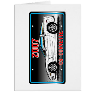 C6 2007 Coupe Grey Background Vette Lic Plate Art