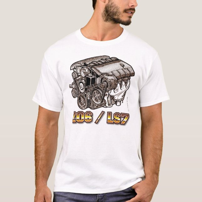 C6 Corvette Z06 LS7 Engine T-Shirt (Front)