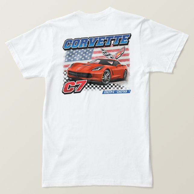 C7 Corvette - 2-Sided Men's T-Shirt (Design Back)