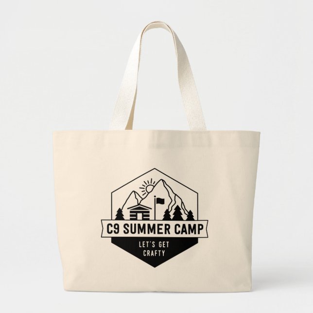 C9 Summer Camp 2022 Logo Large Tote Bag (Front)