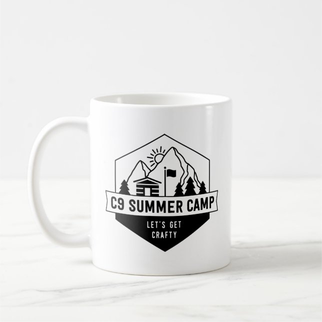 C9 Summer Camp Crafty Logo Coffee Mug (Left)