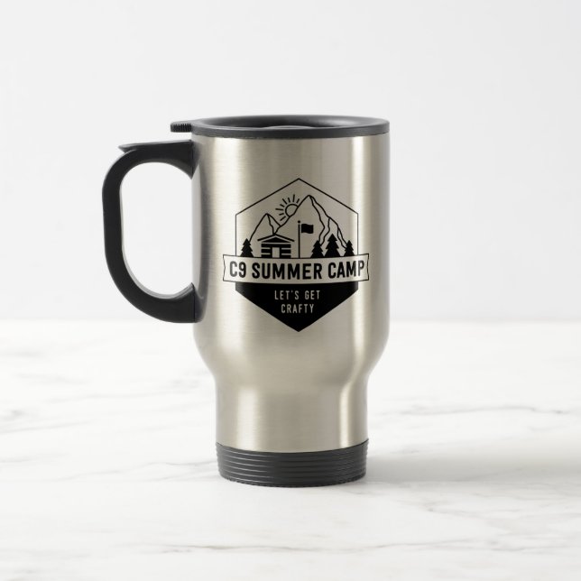 C9 Summer Camp Logo Travel Mug (Left)