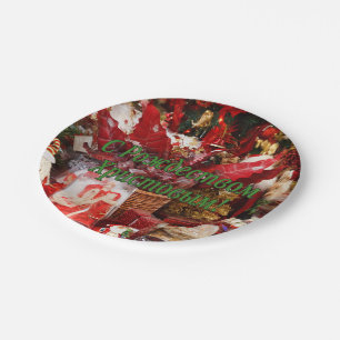 C Рождеством Христовым! Merry Christmas, Russian g Paper Plate