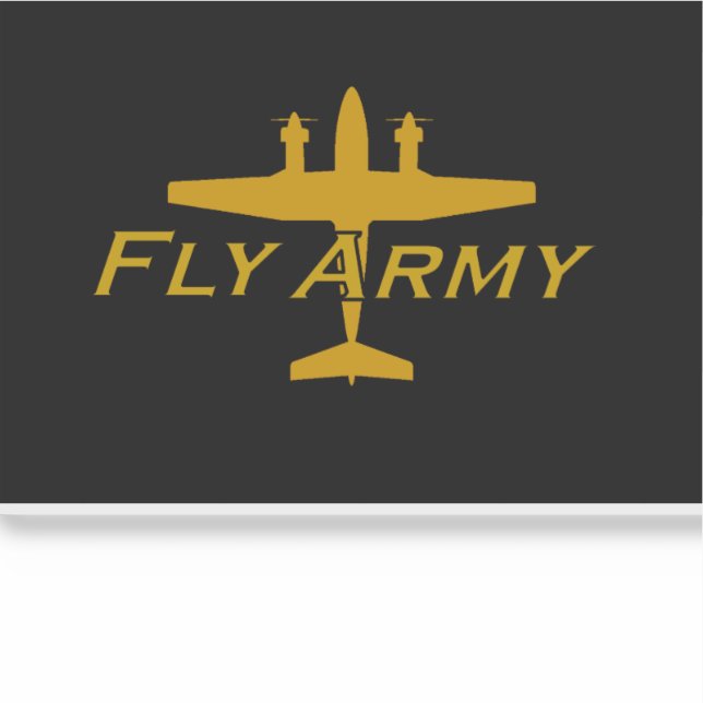 C-12 King Air Fly Army Sticker (Front)