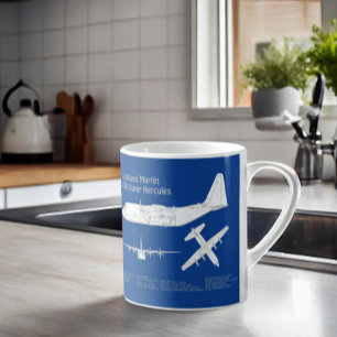 C-130 Hercules - Aeroplane Blueprint Plans ABD Coffee Mug