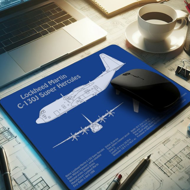 C-130 Hercules - Aeroplane Blueprint Plans ABD Mouse Pad (Creator Uploaded)