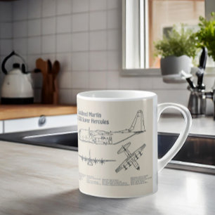C-130 Hercules - Aeroplane Blueprint Plans AD Coffee Mug