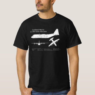 C-130 Hercules - Airplane Blueprint Plans ABD T-Shirt