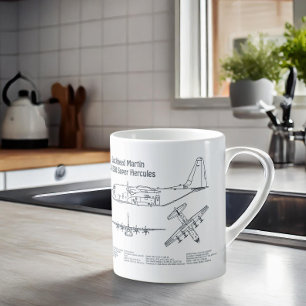 C-130 Hercules - Airplane Blueprint Plans AD Coffee Mug