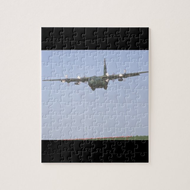 C-130 Hercules approach_Military Aircraft Jigsaw Puzzle (Vertical)