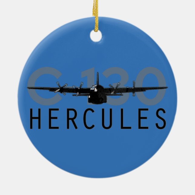 C-130 Hercules Ceramic Ornament (Back)