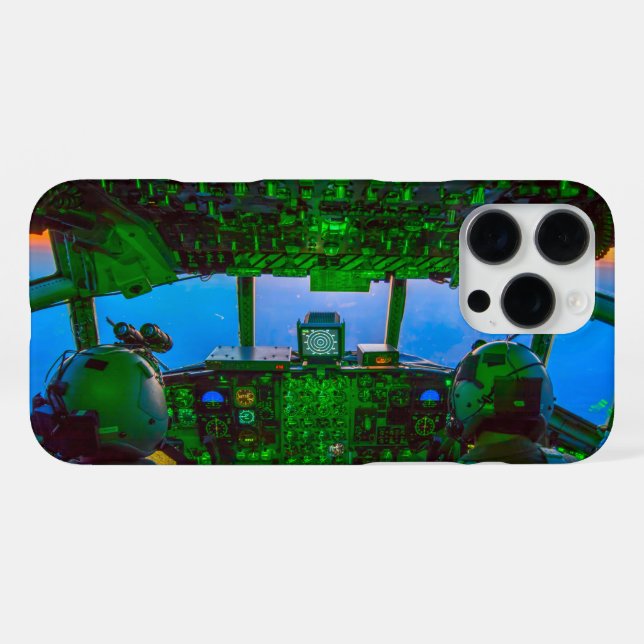 C-130 HERCULES COCKPIT iPhone CASE (Back Horizontal)