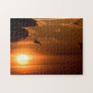 C-130 Hercules in the Evening Jigsaw Puzzle