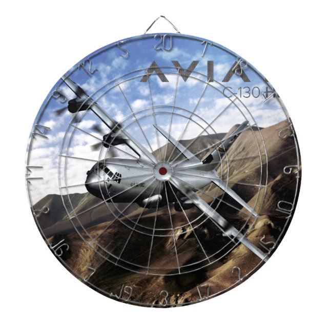 C-130 HERCULES Military Aeroplane Dartboard (Front)