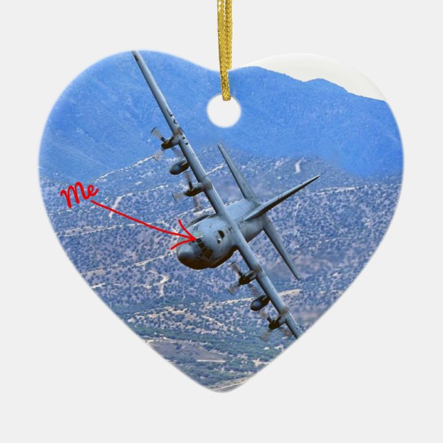 C-130 LOW LEVEL CERAMIC TREE DECORATION (Front)