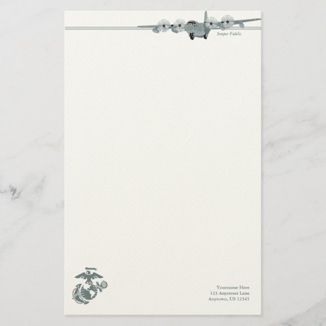 C-130 USMC Aviation Stationery (Front)
