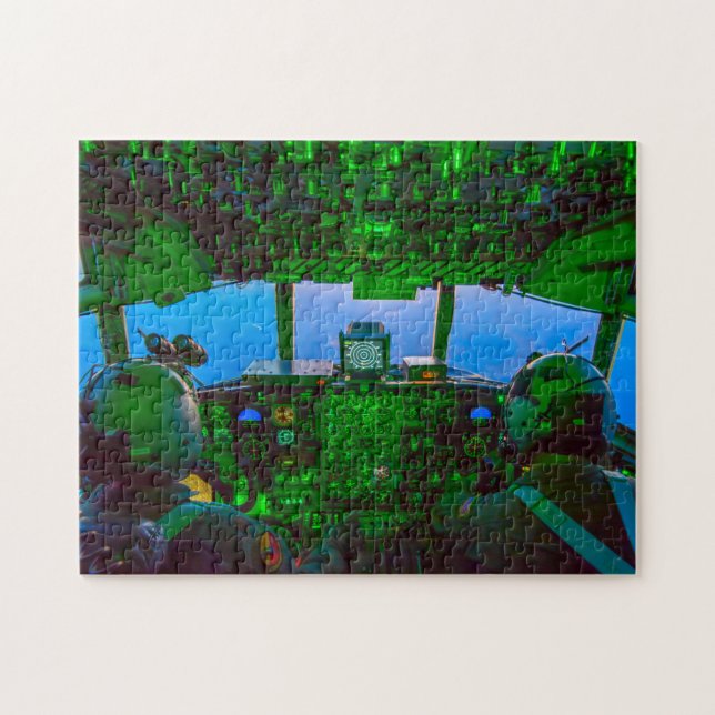 C-130H HERCULES COCKPIT (11x14 INCH) Jigsaw Puzzle (Horizontal)
