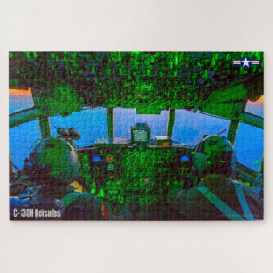 C-130H HERCULES COCKPIT (20x30 INCH) Jigsaw Puzzle