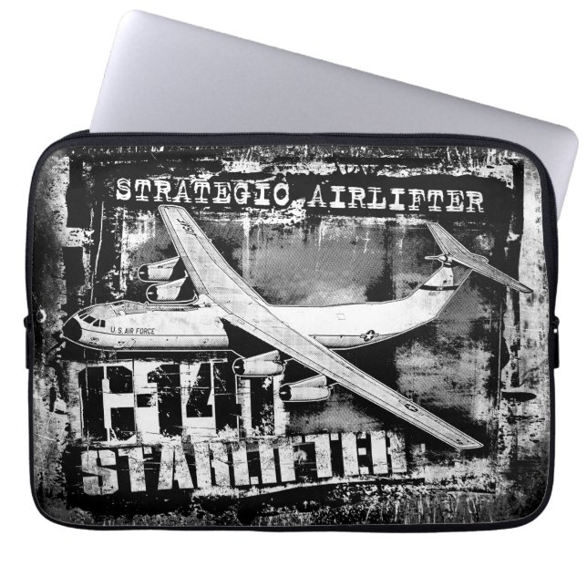 C-141 Starlifter Laptop Sleeve Electronics Bag (Front)