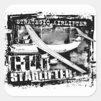 C-141 Starlifter Square Sticker Sticker