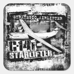 C-141 Starlifter Square Sticker Sticker