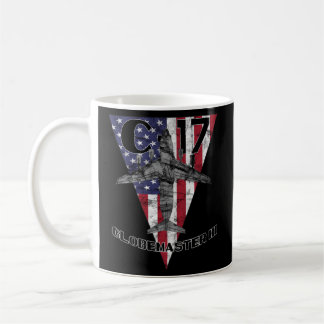 C-17 Globemaster Iii Military Aeroplane Patriotic Coffee Mug