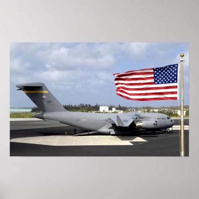 C-17 Globemaster III sits on the flightline Poster (Front)