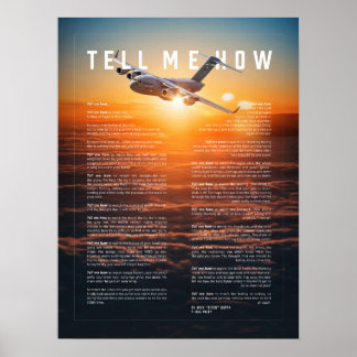 C-17 with Tell Me How ode to flight Poster