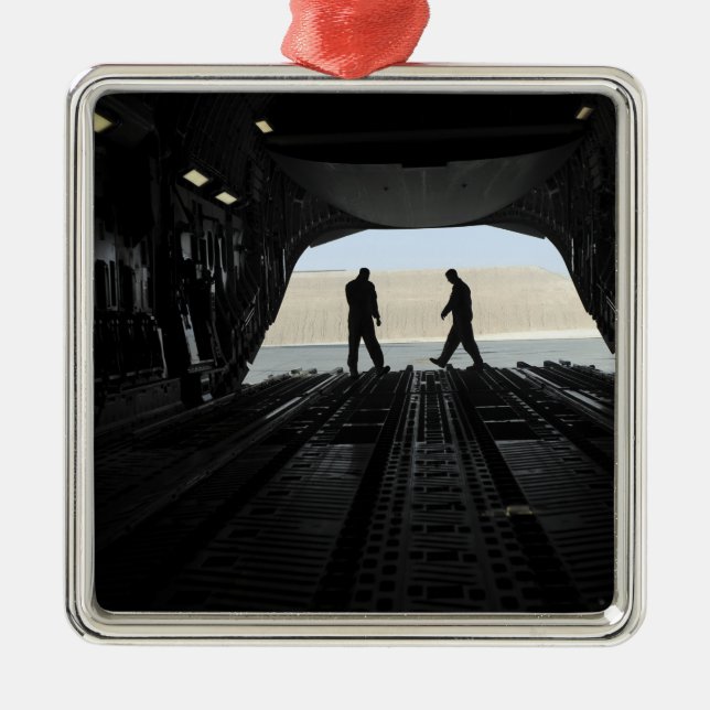 C-17A Globemaster III loadmasters Metal Ornament (Front)
