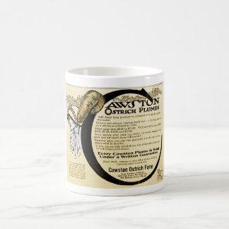 c. 1912 AD FOR OSTRICH PLUMES IN CALIFORNIA Coffee Mug